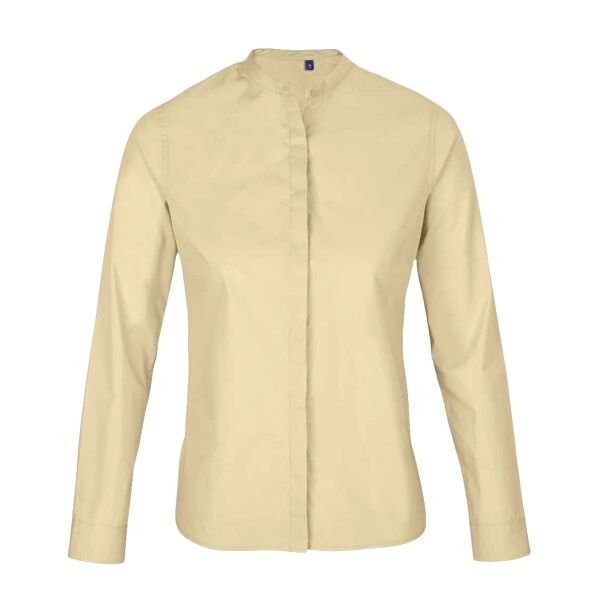 NEOBLU Ladies Bart Mao Collar Long Sleeve Poplin Shirt Thumbnail