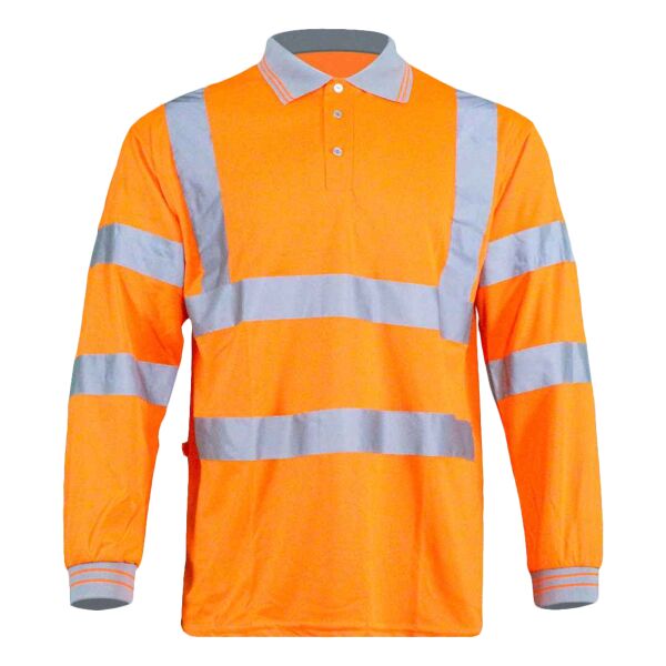 Warrior Hi-Vis Long Sleeve Polo Shirt Thumbnail
