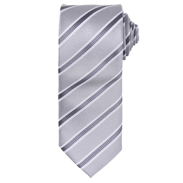 Waffle stripe tie Thumbnail