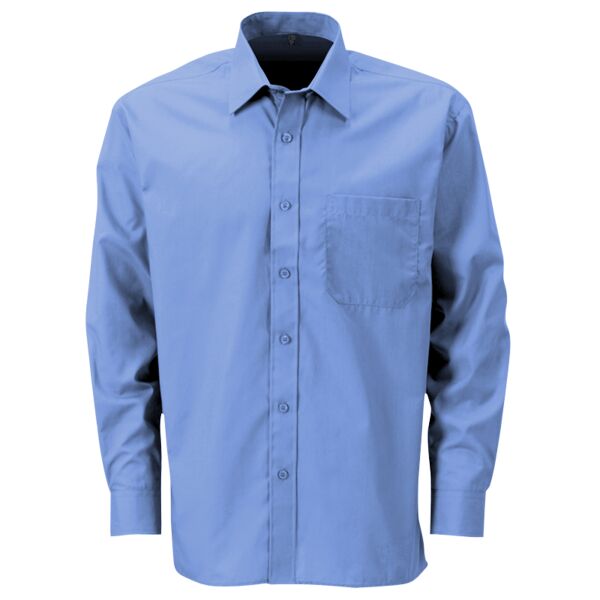 Men's Long Sleeve Classic Polycotton Poplin Shirt Thumbnail