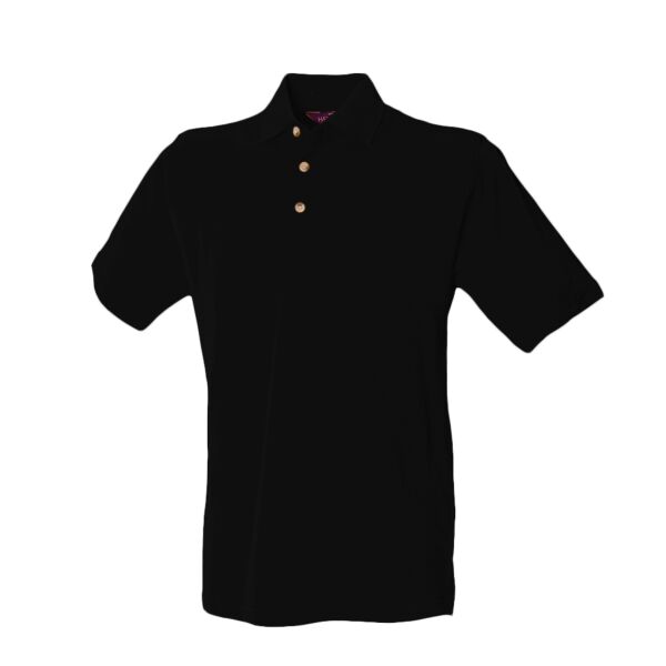 Classic cotton piqué polo with stand-up collar Thumbnail