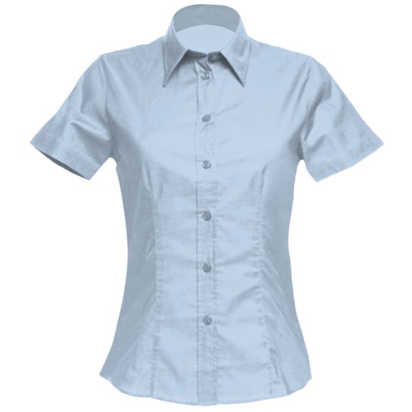 Women's workplace Oxford blouse short-sleeved (tailored fit) Thumbnail