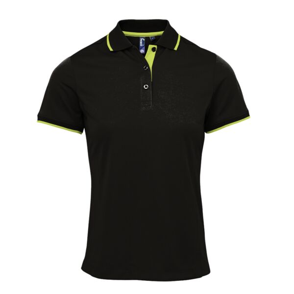 Premier Ladies Contrast Coolchecker® Piqué Polo Shirt Thumbnail