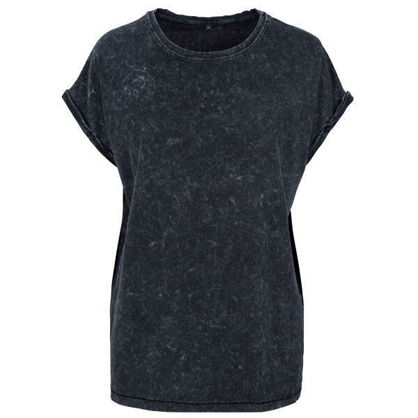 Women's acid washed extended shoulder tee Thumbnail